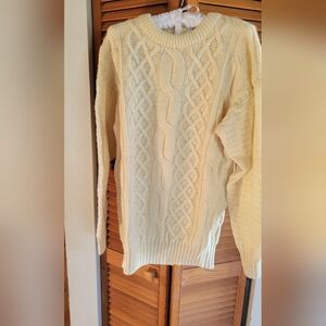 Cable Knit Cream Sweater